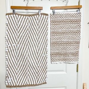 🌟BOGO 50% off🌟 Home Decor Set Boho Tapestry jute Rug Cotton twist beige white